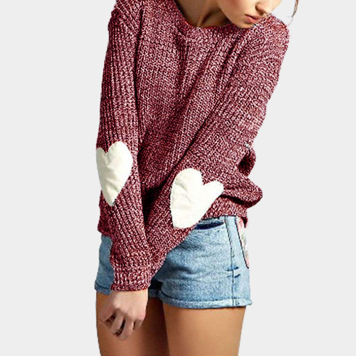 Women'S Round Neck Long Sleeve Knitted Sweaters