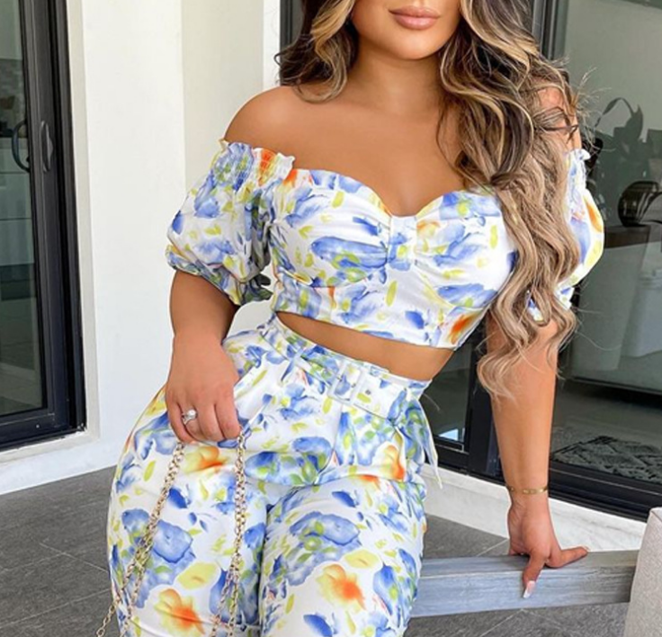 Women Printed Two-Piece Set