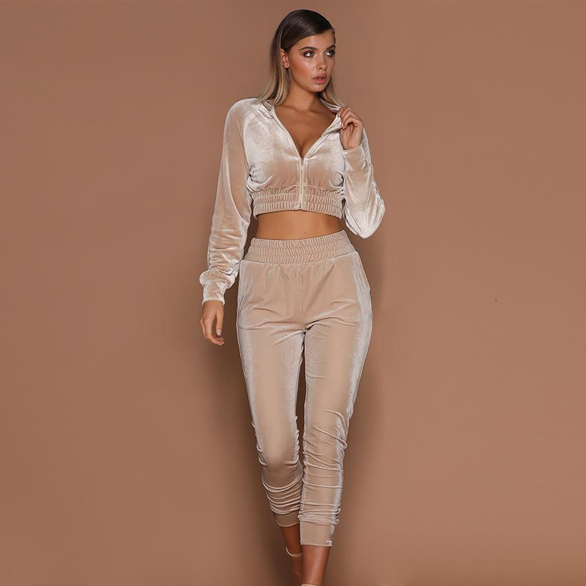 Sexy Zipper Movement Two-Piece Set