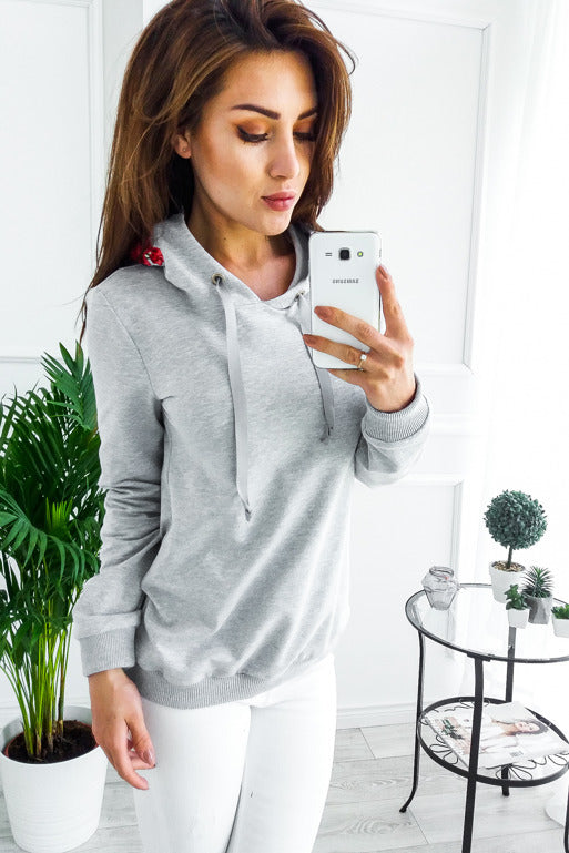 Women'S Long-Sleeved Hooded Sweater