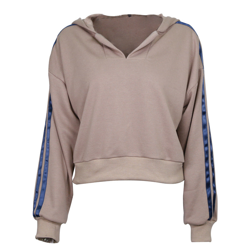 Women Loose Bat Sleeve Hooded Sweater