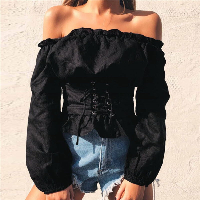 Hot Sale Winter Women's Fashion Shaped Long Sleeve T-shirts