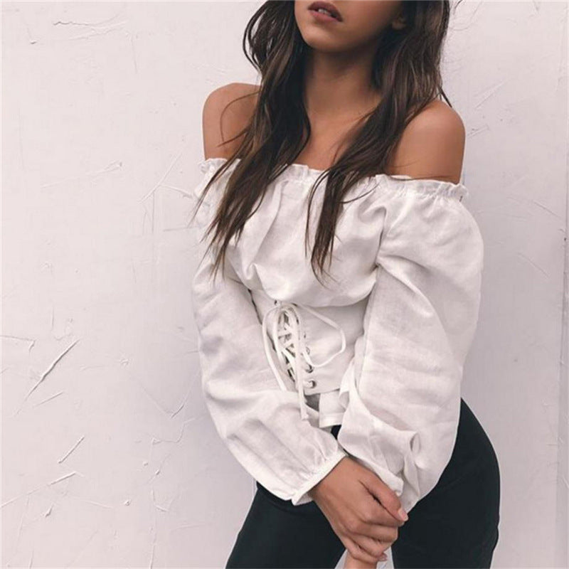 Hot Sale Winter Women's Fashion Shaped Long Sleeve T-shirts