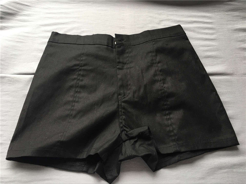 Fashion Black High Waist Shorts