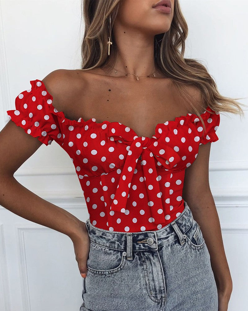 Sweet Short Sleeve Slim Top