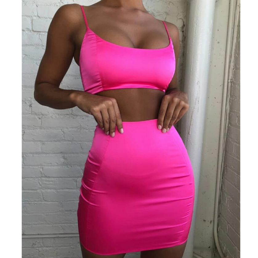 Sling Two-Piece High Waist Dress