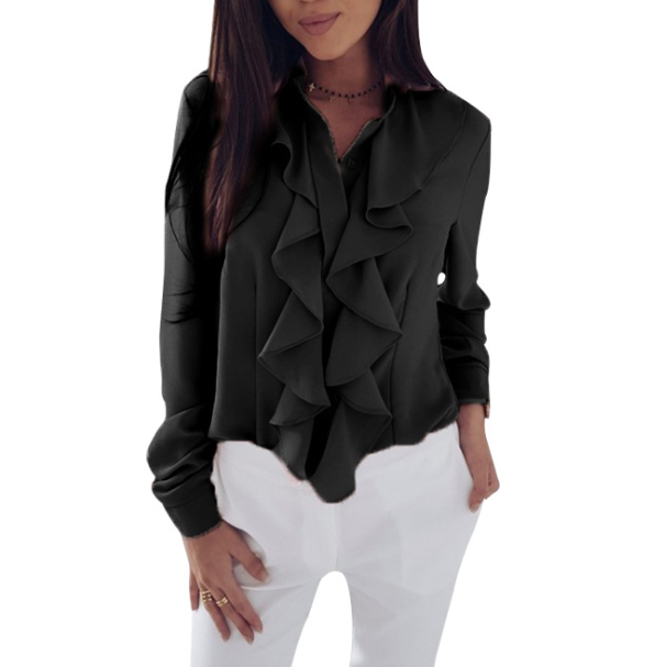 Women's Sexy Long Sleeve V-Neck Shirt
