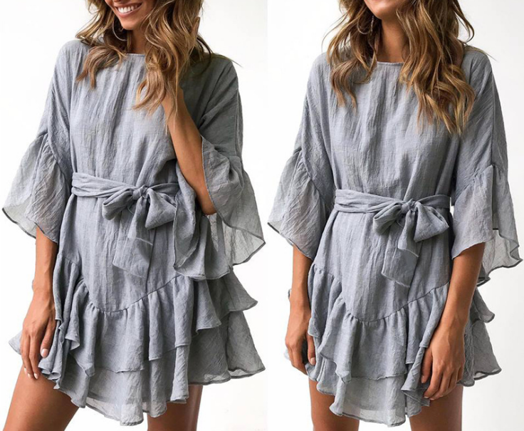 Design Round Neck Fashion Dress