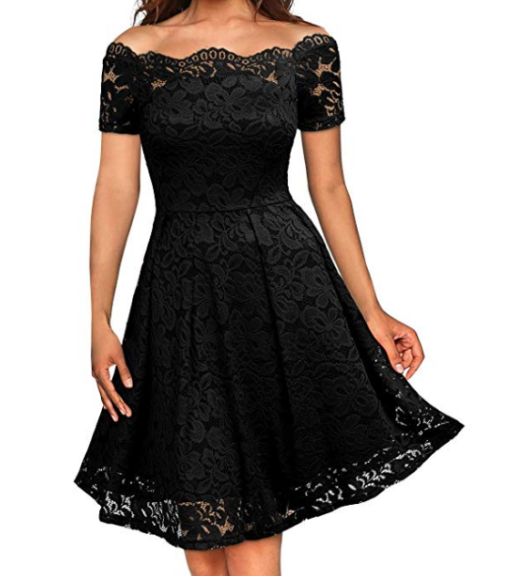 Women's Lace Off-the-shoulder Dress