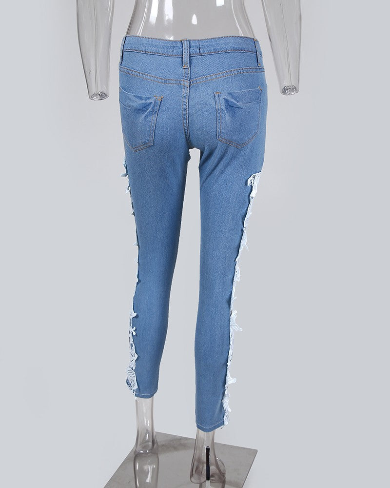 Design Sexy Lace Jeans