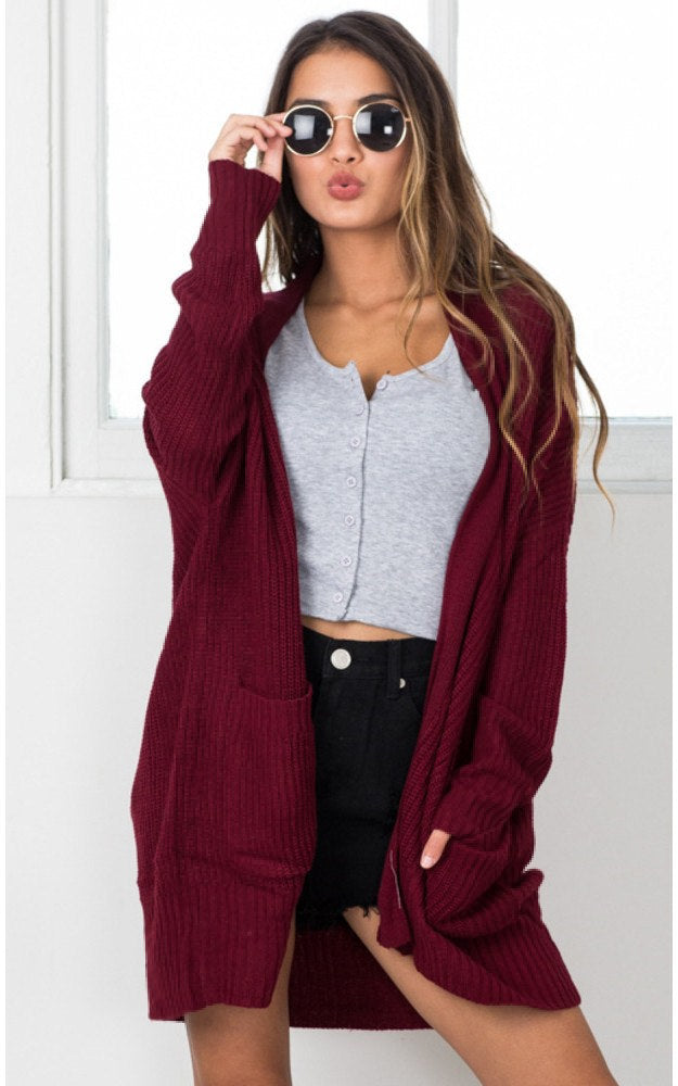 Women'S Long Sleeve Knitting Cardigan Jacket
