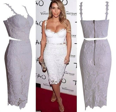 SEXY SUSPENDERS LACE EMBROIDERY TWO DRESS