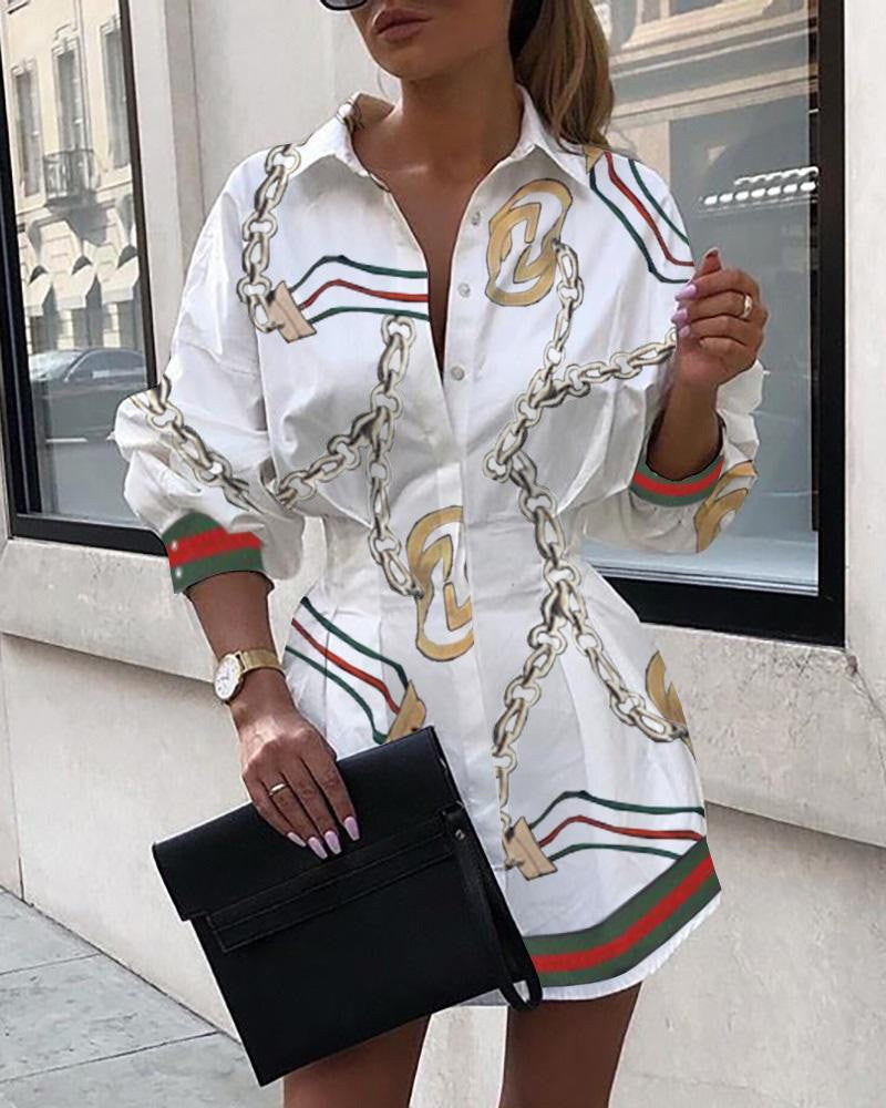 Casual Sexy Printed Long Sleeve Dress