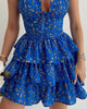 Casual Sling Blue Floral Sleeveless Dress