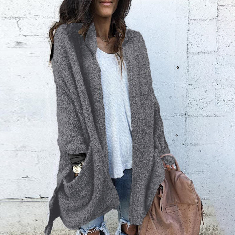 Women Pocket Long-Sleeved Jacket