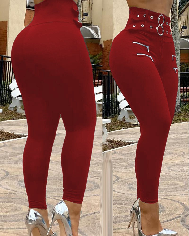 Women'S Black High Waist Pants