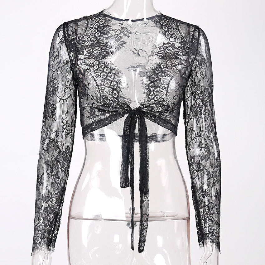 Lace Cardigan Women's Sexy V-Neck Top