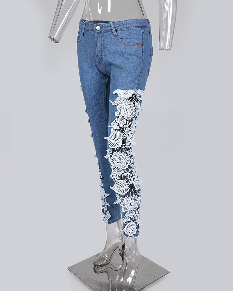 Design Sexy Lace Jeans