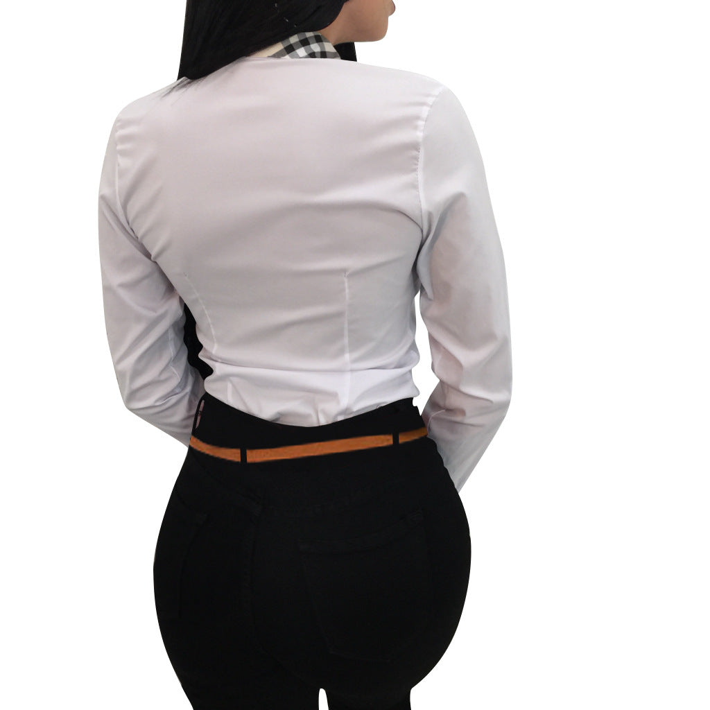 Burberry Woman Men Fashion Lapel Shirt Top Tee