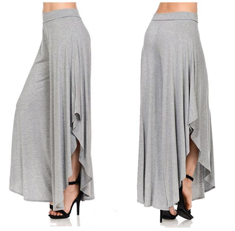 Irregular High Waist Elegant Ruffles Wide Leg Pleated Pants