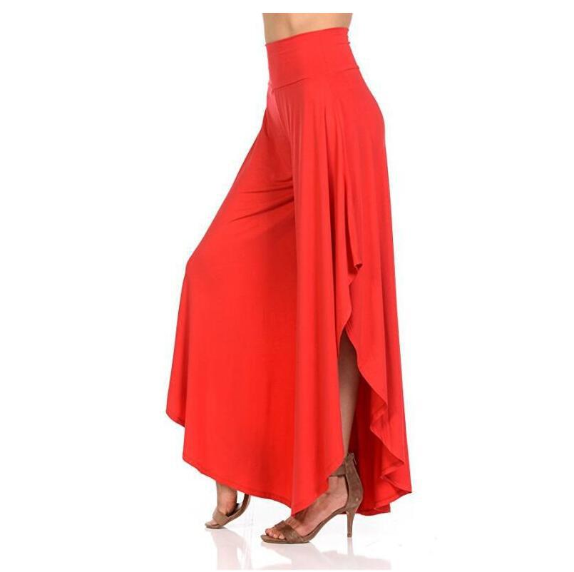 Irregular High Waist Elegant Ruffles Wide Leg Pleated Pants