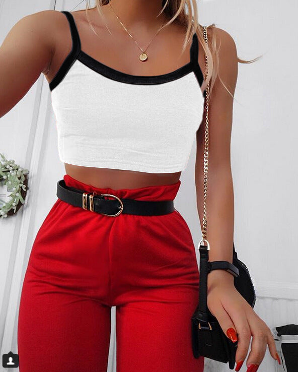 Solid Color Fashion Sexy Sling Vest