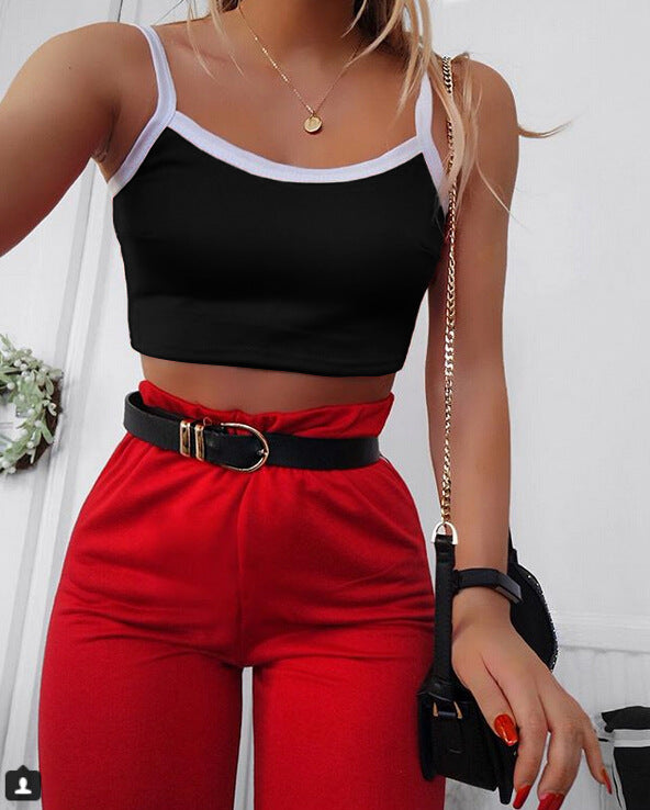 Solid Color Fashion Sexy Sling Vest