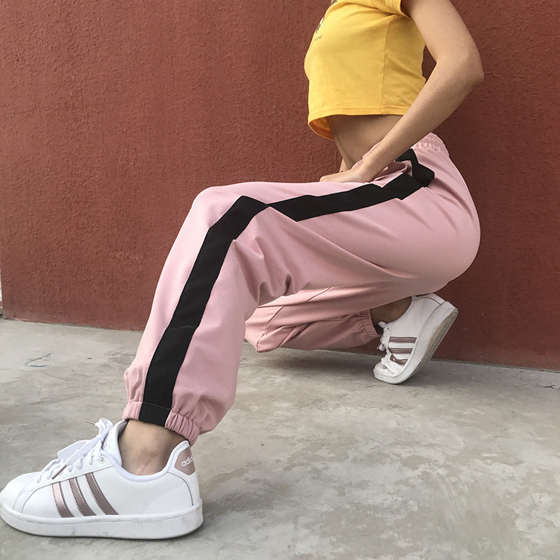 Summer Casual Fashion Multicolor Sweatpants Women High Waist Leisure Pants Trousers