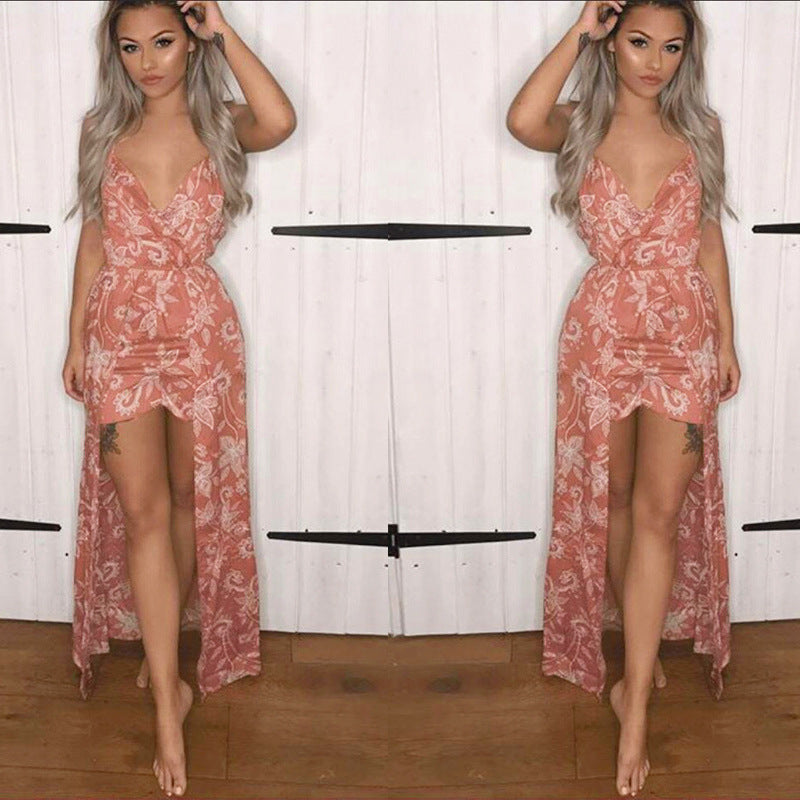 Fashion Sexy Printing Rompers Dress