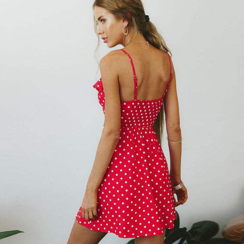 Fashion Women'S Sling Chiffon Princess Dress