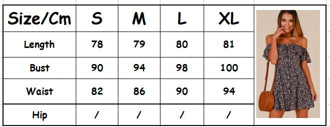 Women Sexy Short-Sleeved Printed Dress