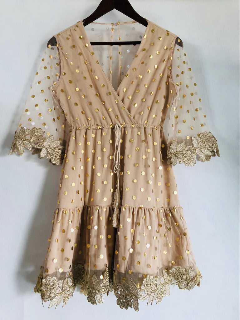 Women's Sexy V-neck Short Sleeve Dress