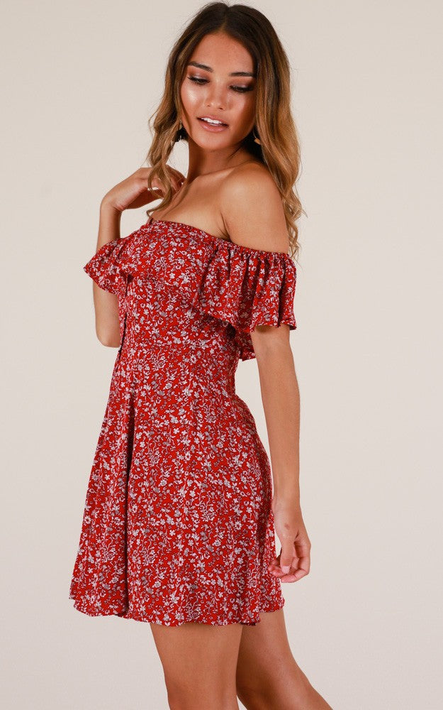 Women Sexy Short-Sleeved Printed Dress