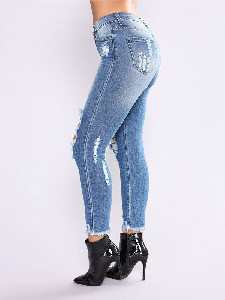 Women'S Fashion Blue Jeans