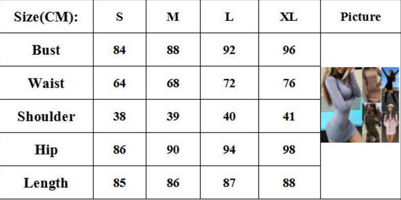 Sexy round neck long-sleeved dress