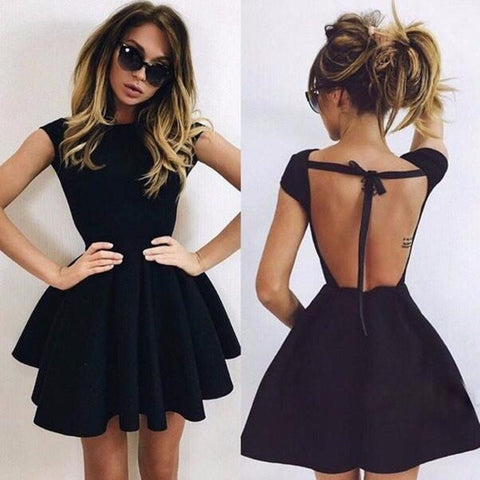 Fashion Short Sleeve Print Dress