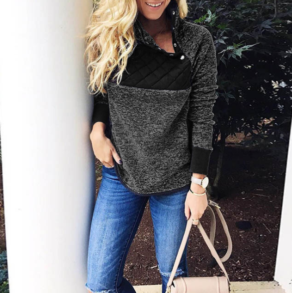 Solid Color Long Sleeve Sweater