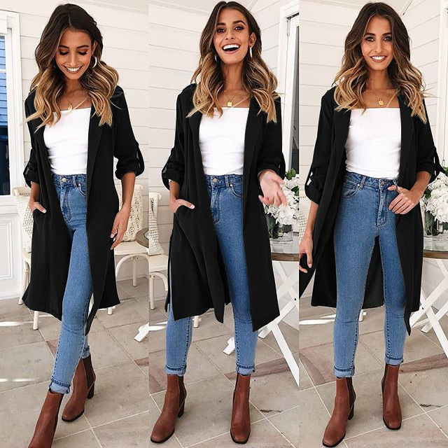 Women'S Casual Long Sleeve Cardigan Coat