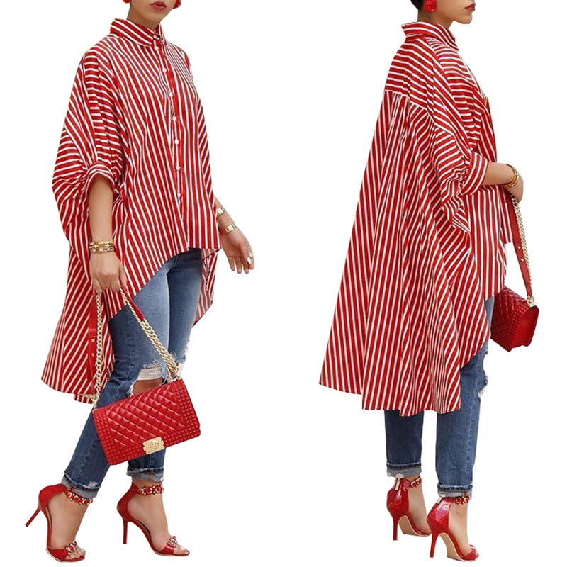 Casual Striped Women'S Printed Shirt