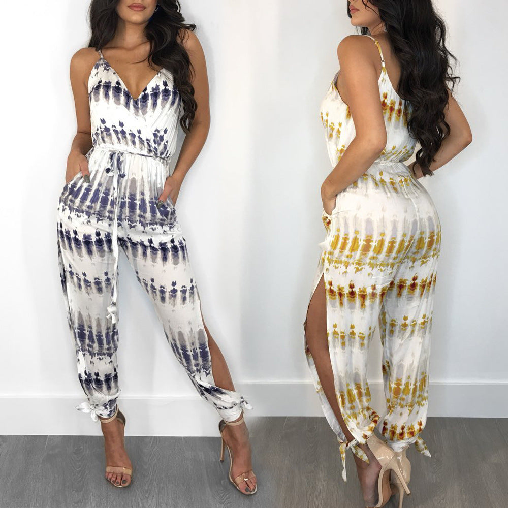 Sling Sexy V-Neck Irregular Jumpsuit