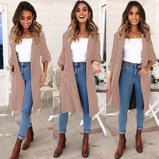 Women'S Casual Long Sleeve Cardigan Coat