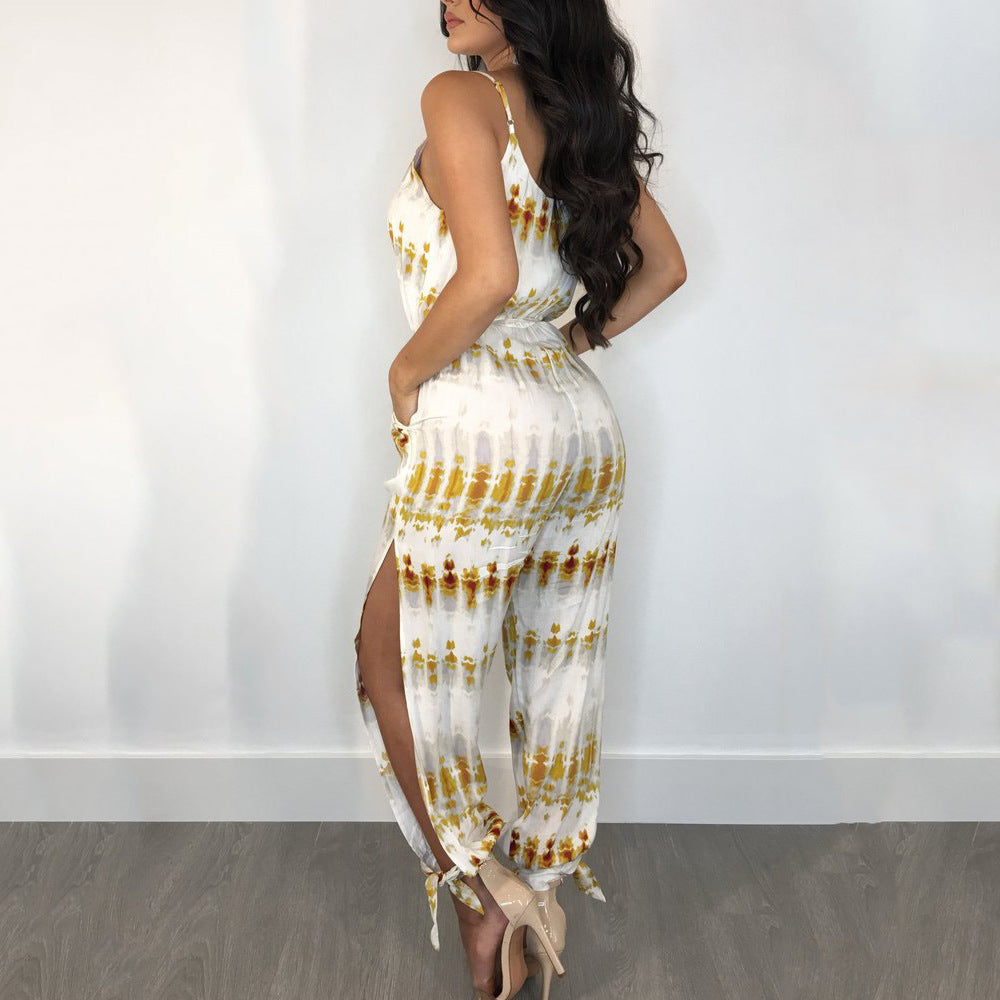 Sling Sexy V-Neck Irregular Jumpsuit