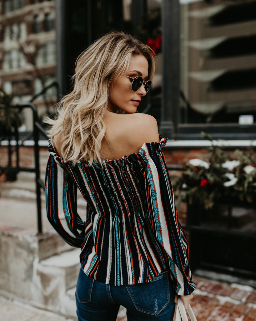 Fashion Women's Striped Long Sleeve Shirt