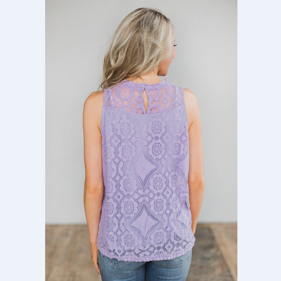 Fashion Lace Vest Sleeveless Tops
