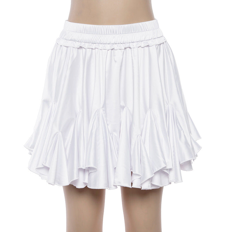 Solid Color Sexy White Skirt