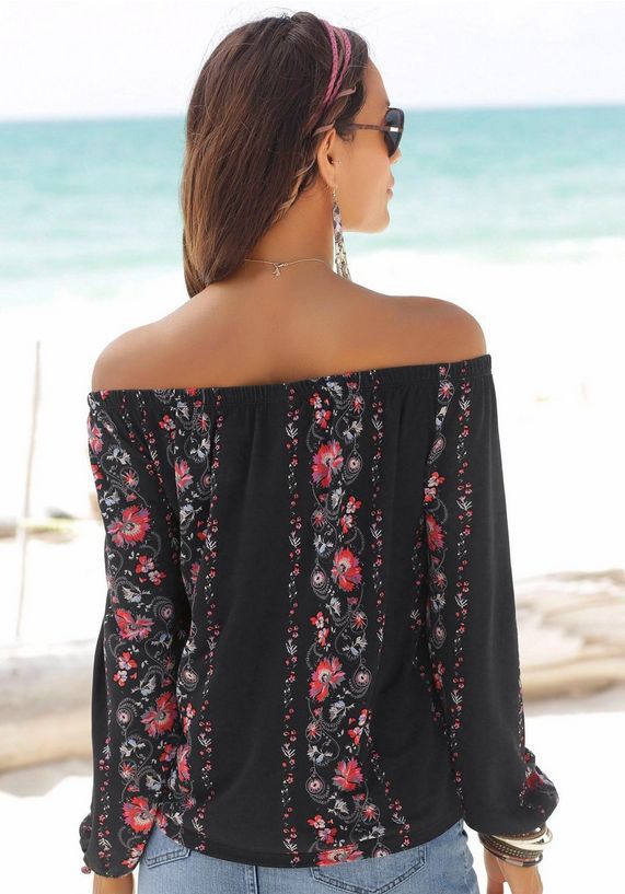 Sexy Print Long Sleeve T-Shirt