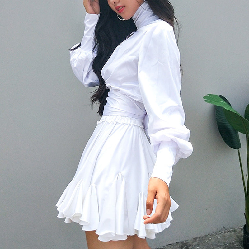 Solid Color Sexy White Skirt