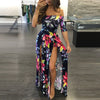 Women'S Sexy One-Neck Off-The-Shoulder Printed Short-Sleeved Dress