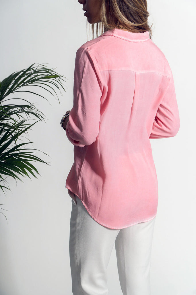 Long Sleeve Pocket Shirt Top