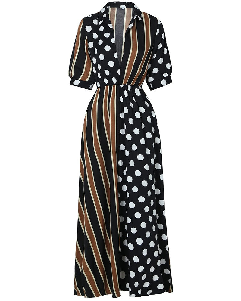 Striped Sexy Women'S Polka Dot Dress